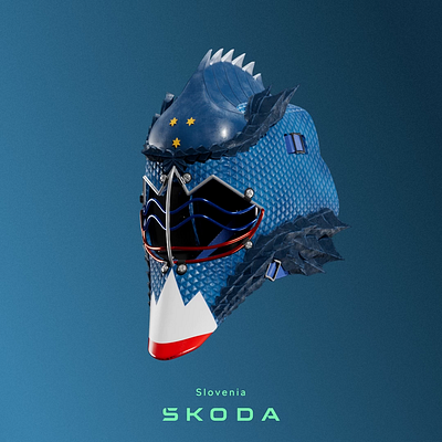 ŠKODA - Goalie mask NFT's | Slovenia 3d animation art design motion graphics prague