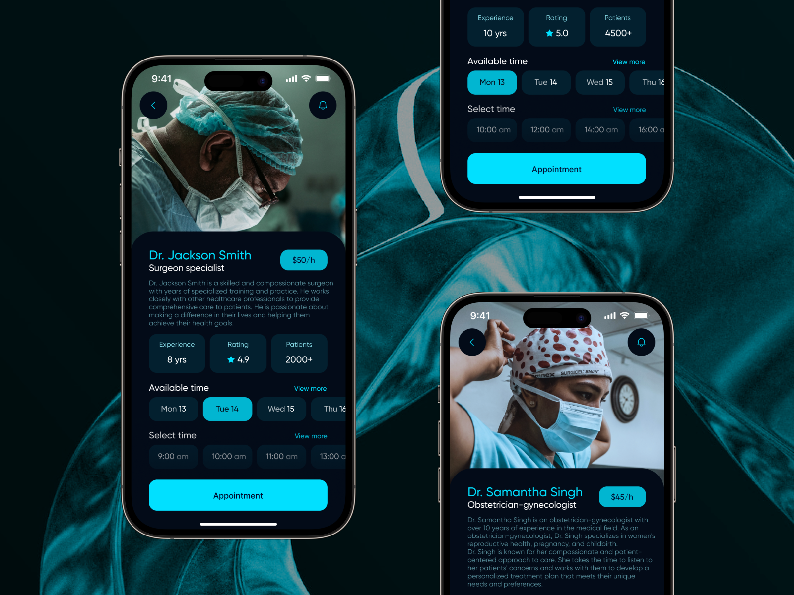 Health X® Medical mobile app / Doctor profile / Healthcare app by