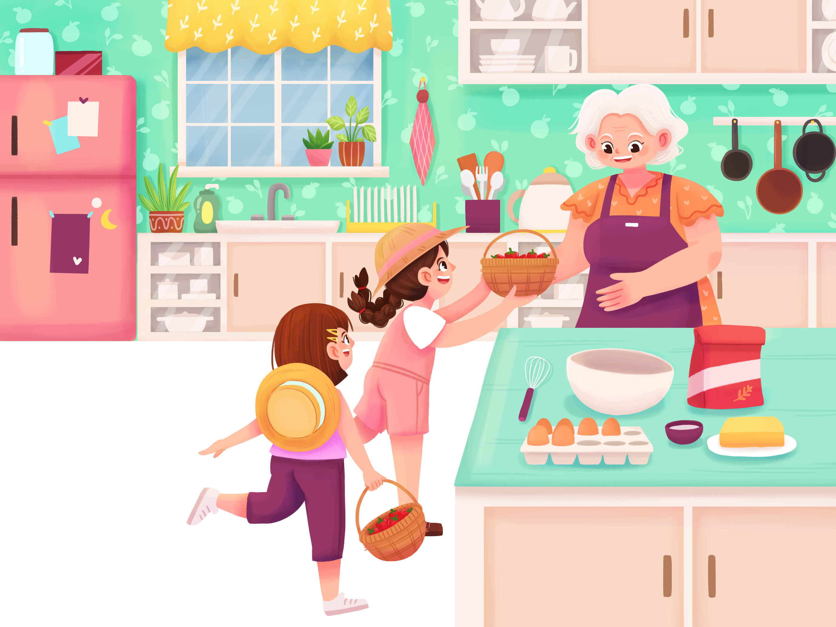 Strawberry Farm children children art children book graphic design illustration kids performance picture book story book