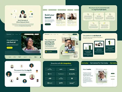 Learnexus Website b2b brand brand design brand designer brand identity branding green illustration learning logo modern no code saas ui web design web designer webflow website