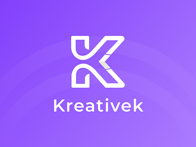 Kreativek Logo Design branding design futuristic graphic design icon identity k letter logo logodesign logotype minimal minimalistic symbol