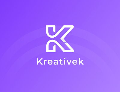 Kreativek Logo Design branding design futuristic graphic design icon identity k letter logo logodesign logotype minimal minimalistic symbol
