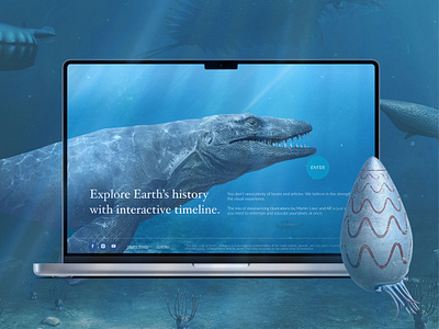 Historical creatures experienced through interactive 3D & AR 3d ar web webdesign