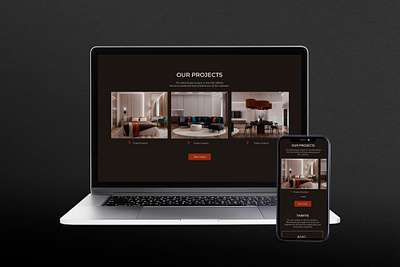Website for interior design studio: responsive design adaptive design branding design e commerce graphic design landing page minimalist design product page responsive design ui ux ux design web design