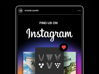 We're on Instagram! branding design studio gradient graphic design instagram instagram mockup instagram post instagram post mockup post mockup posts