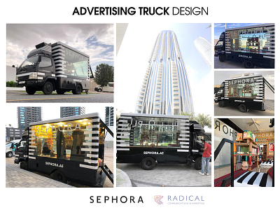 Advertising Truck Design - SEPHORA advertising truck art branding concept design dubai dubai design sephora truck design udarts
