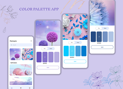 Color Palette app android design app ui beautiful ui color app color palette color pallete design color pallete design generator color pallete generator color pallete ui colors figma app iphone design mobile app mobile ui photoshop trending colors trending ui ui ux