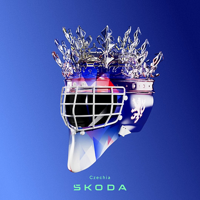 ŠKODA - Goalie mask NFT's | Czechia 3d animation design prague visual