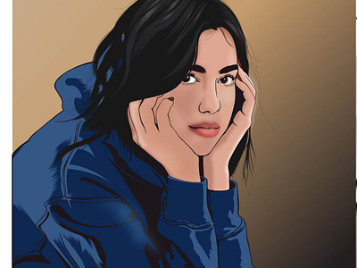 Dua Lipa cartoonyourself dualipa graphic design illustration portrait vec vector