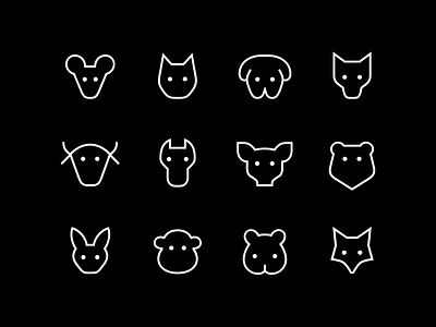 ND MNML Animals icon pictograms symbol typeface