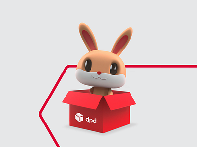 AI Bunny for DPD adobe ai art direction branding bunny dalle delivery design dpd easter firefly graphic design happy illustration packaging parcel rabbit vector