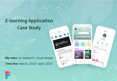 UI/UX E-Learning App case study 3d animation app design branding design educational app graphic design learning learning app logo ui uiux ux