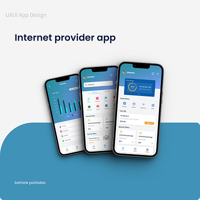 UIUX Internet provider Application 3d app design branding data data usage graphic design illustration internet app ui uiux ux