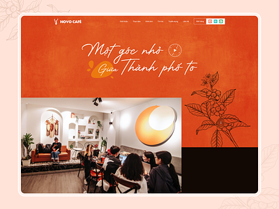 Novocafe | Coffee Shop Website Concept animation coffee coffee shop design graphic design illustration landing page logo trending ui uidesign web web design