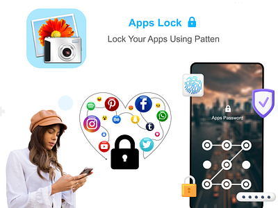 App Lock design graphic design logo mobile app designer