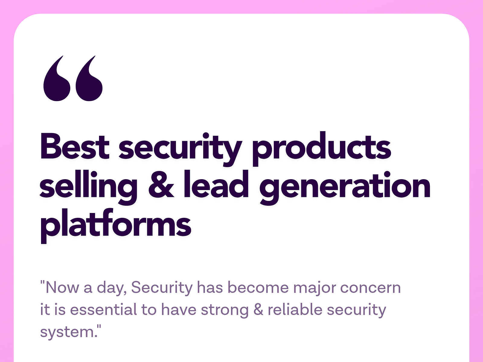 Best security products selling & lead generation platforms by Jaraware