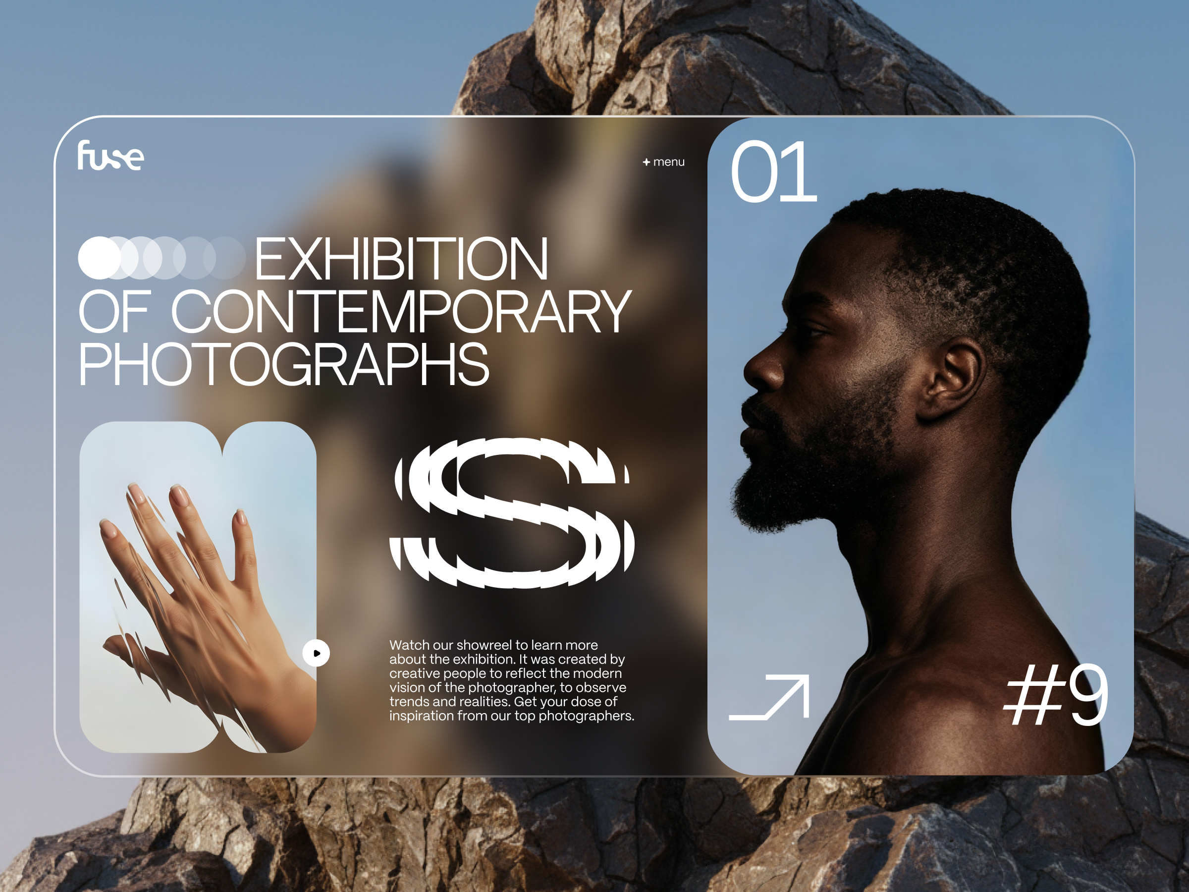 Fashion Landing Page Fuse 3d card fashion geometric glass landing page photo ui website