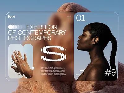 Fashion Landing Page Fuse 3d card fashion geometric glass landing page photo ui website