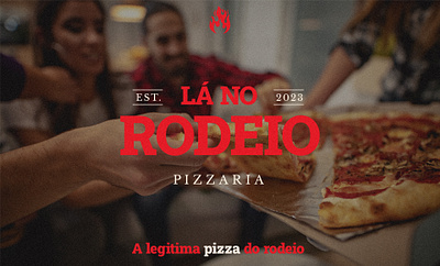 Country Pizzaria brand "Lá no Rodeio" branding country cowboy cowntry design graphic design illustration logo marca pizza pizzaria rodeio rodeo symbol vector