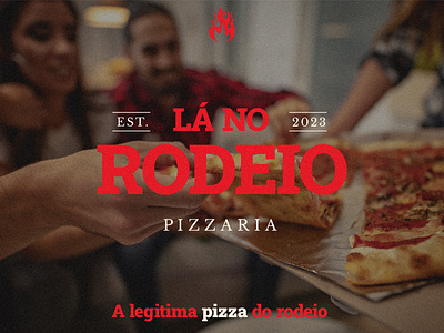 Country Pizzaria brand "Lá no Rodeio" branding country cowboy cowntry design graphic design illustration logo marca pizza pizzaria rodeio rodeo symbol vector