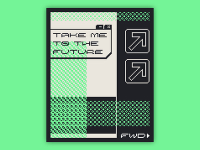 Future - Pixel Poster Concept 8 bit album art custom type cyberpunk futuristic green pixel pixel art poster poster design