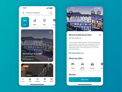 Hotel Booking - Daily UI #067 067 app dailyui design figma hotel booking mobile travel ui