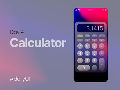 #dailyUI challenge 004: Calculator dailyui design ui