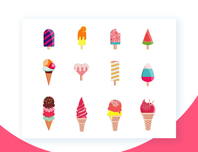Ice Cream bookmarks designs animation bookmarks branding cream design graphic design ice spice icecream illustration logo motion graphics ui