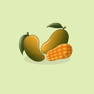 manggo, pumpkin,pineapple design graphic design illustration vector