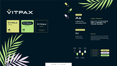 VITPAX Logo and Style Guide colors health logo minimalist packaging style guide supplements type vitamins