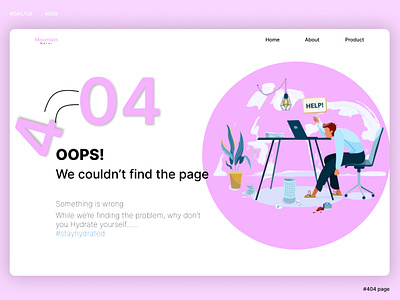 Daily UI Day 008 - 404 page 008 404page dailyui dailyuichallenge day008 desktopdesign figma figmadesign iconography illustration learning skillimprovement typography ui uidesign uidesigner uiuxdesigner webdesign