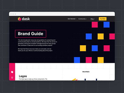 Dask Visual Language and Brand Guide animation brand branding creativity graphic design ui