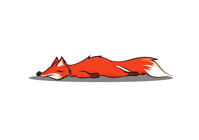 lazy fox design graphic design illustration vector