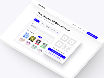 Qr code generator - concept design graphic design ui vector webdesign