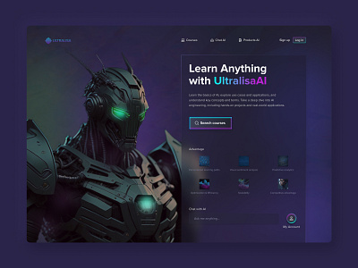 AI Learning landing page ai landing page ai learning ai web dailyui design graphic design landing page ui web ai