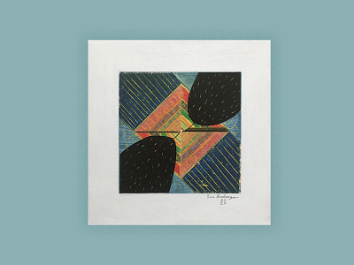 GEOSTRACT 20 abstract colored pencil geometric oil pastel