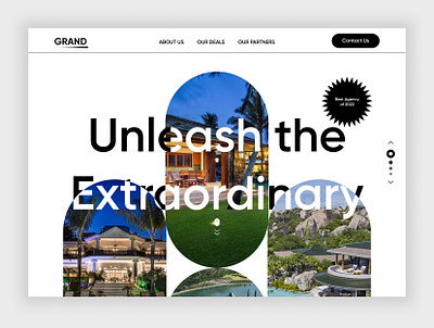 Grand- Real Astate agency landing page agency concept design desktop development house landing page real estate ui ux web