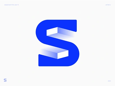 Letter S - Scale. 36 Days of Type. Day 19 blockchain branding cloud crypto cubes for sale gradient icon identity letter s lettering logo negative s logo saas software space startup unused