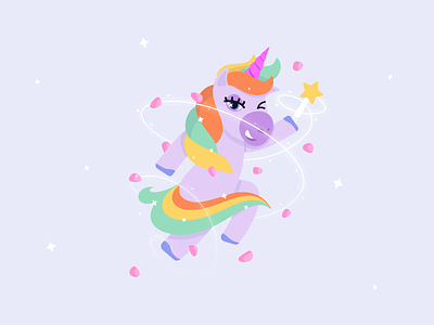 Unicorn Mascot Sticker branding character design illustration magic minimal unicorn vector