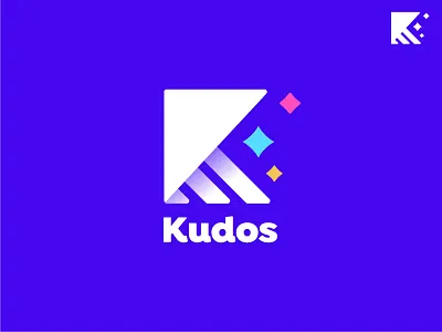 Kudos - Alternate option - K + Party popper brand branding card credit design fun graphic design happy illustration joy k logo mark party popper smart tech vector wallet