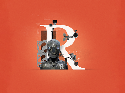 R - Robot 36daysoftype ai collage collage art collage digital collage maker collageart design graphic graphicdesign illustration letter lettering minimal modern r robot type typo typography