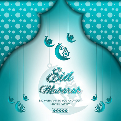 Eid Social Media Post Design Template with 3d elements 3d design eid eid al adha post socil media