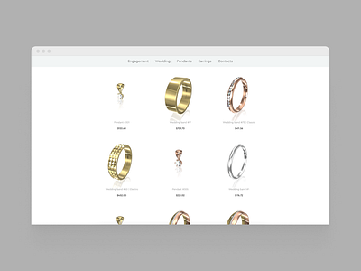 Online jewelry configurator configuraor interface product product design responsive shop ui uiux ux web web application web design web interface