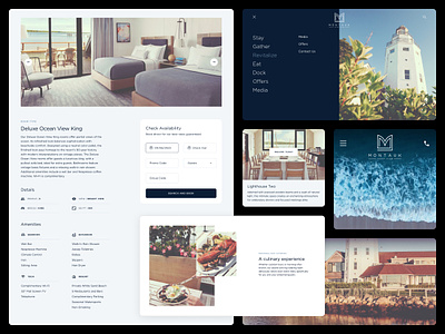 Meet Me in Montauk agency beach blue booking club design lighthouse marina mobile studio travel ui ux website yacht