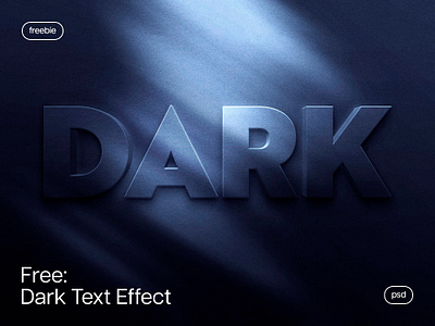 Dark Text Effect blue clean dark download free freebie logo mockup metallic minimal mockup photoshop pixelbuddha psd realistic shadows template text text effect
