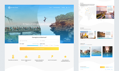 Travel Company Website adventures desktop landing page tours travel ui ux web app web design website