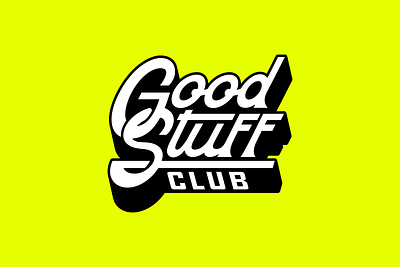 Good Stuff badge branding custom design identity logo script type typography vector wordmark