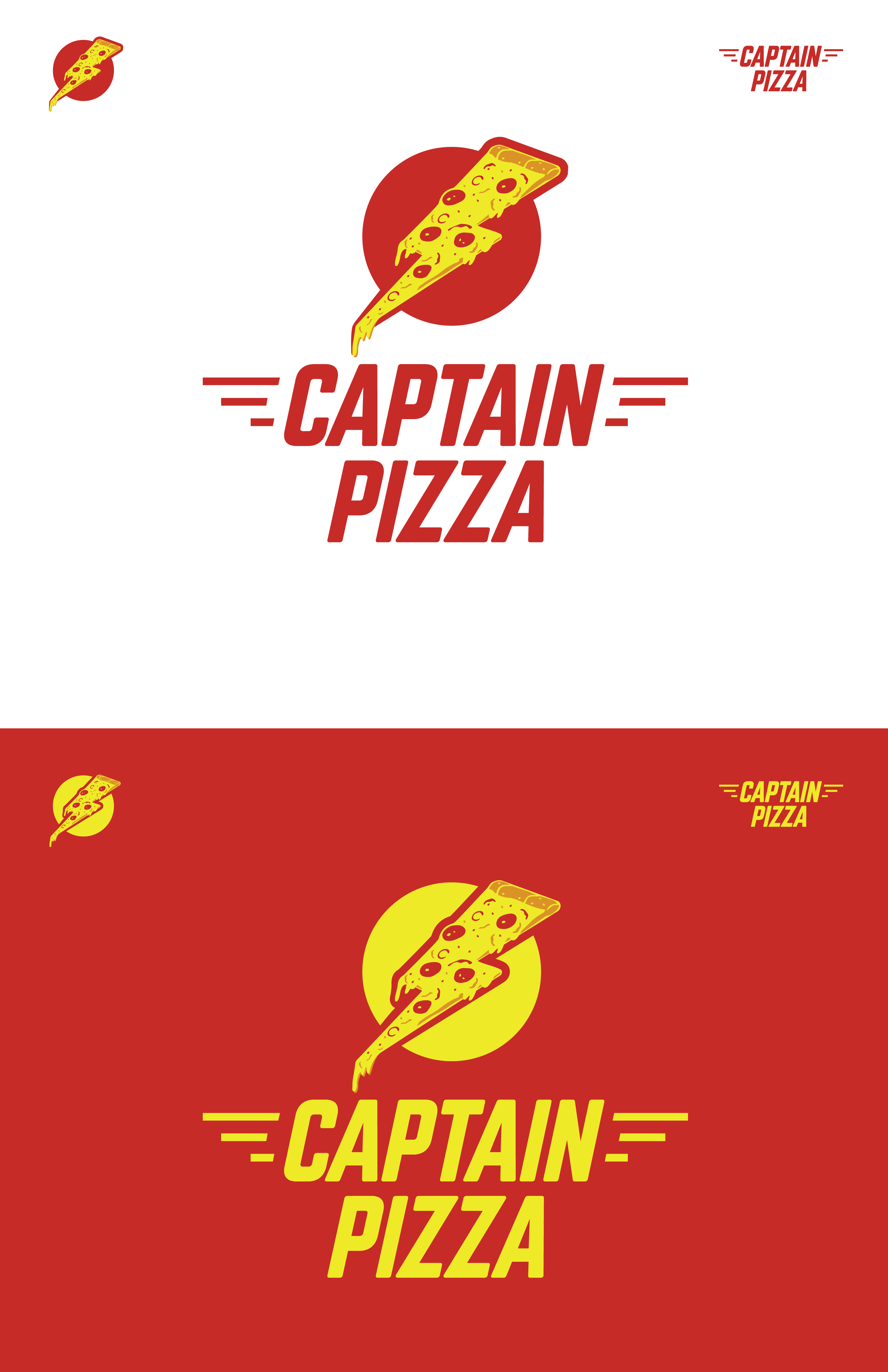CaptainPizza branding graphic design logo logo design pictogram