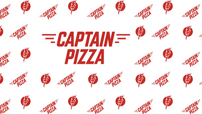 CaptainPizza branding flatdesign logo design pictogram