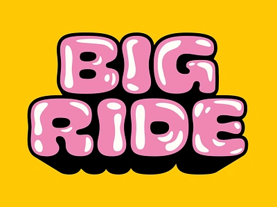 Big Ride badge branding design identity illustration logo type typography vector